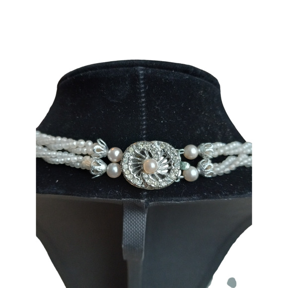 Vintage Rice Pearl Double strand Necklace - Picture 8 of 10